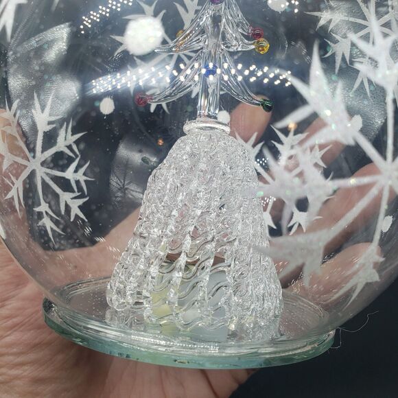 Sorelle Spun Glass Light Up Color Change Christmas‎ Tree Large Hand Blown Globe - Picture 7 of 13